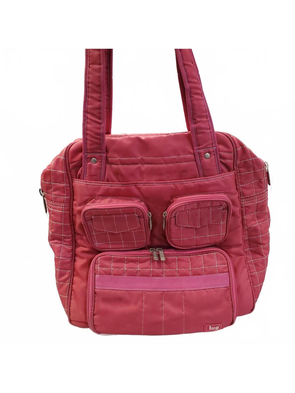 Lug Puddle Jumper Pink Quilted Bag With Nap Sac RARE Magenta